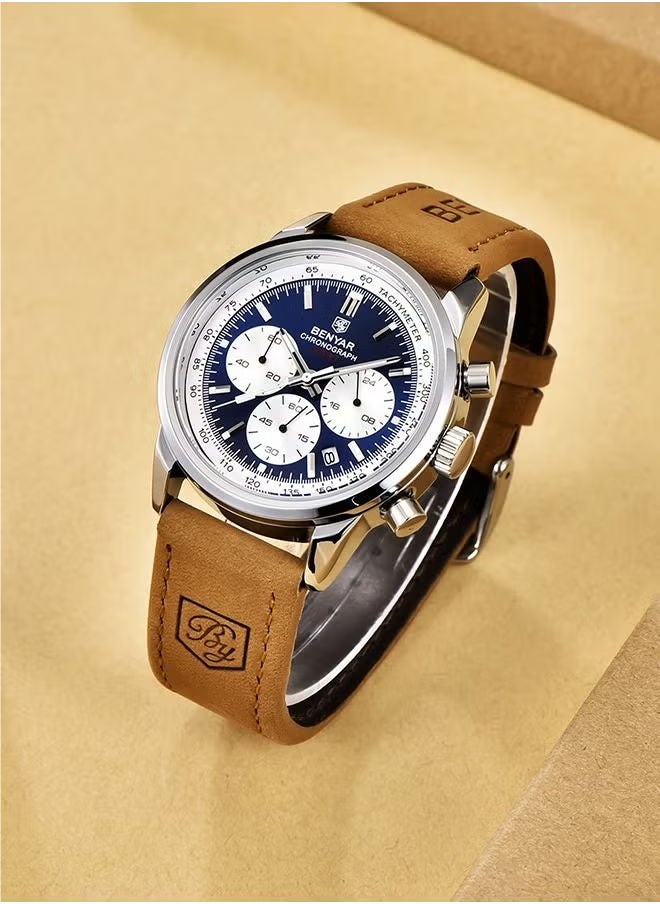 Men's watches waterproof watches men's multifunctional chronograph fashion business work leisure watch calendar BY-5188