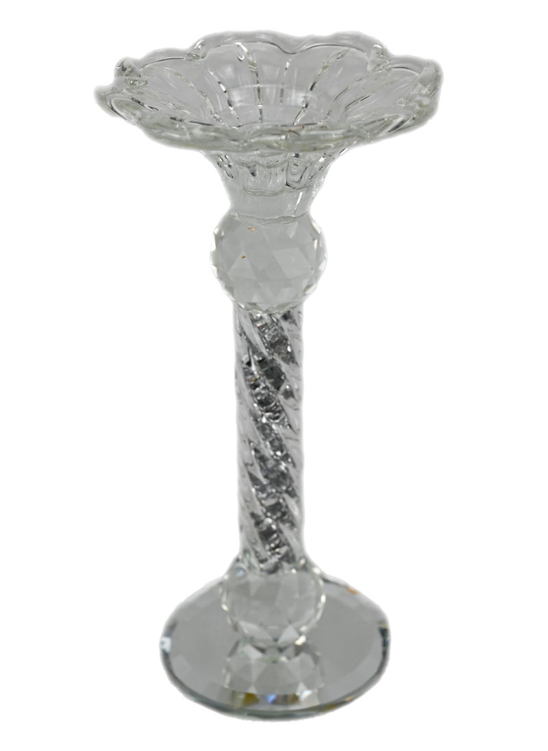 Crystal Pillar Candle Holder Sparkly Candlestick Holder Tealight Candle Holder Stand Votive Candle Holders For Home Wedding Party Coffee Table Centerpiece Decoration Glass Candle Holder