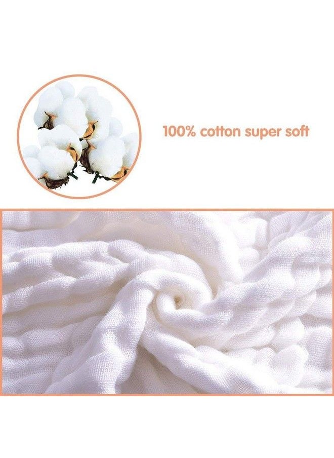 Baby Super Soft Absorbent Muslin 6 Layer Face Wipes;Wash Clothes30X30 Cm (0 3 Years) Pack Of 5
