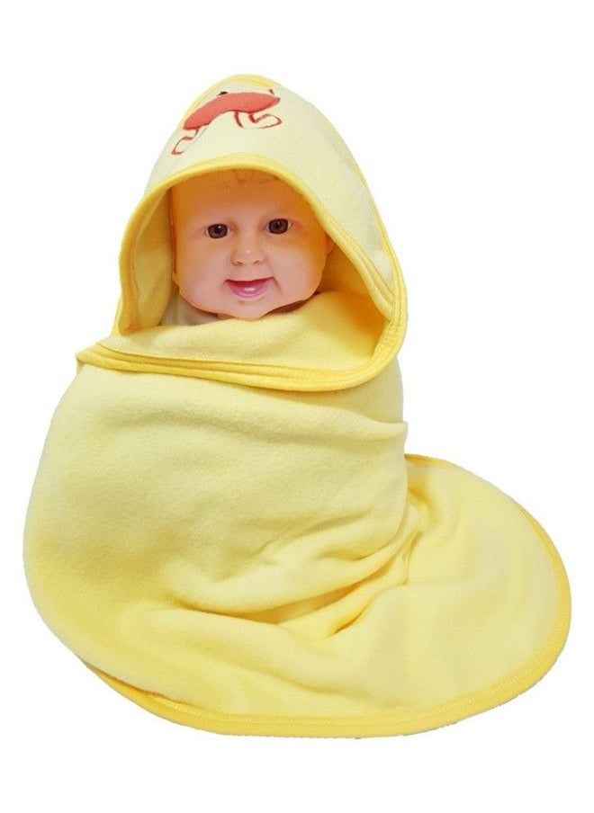 Fashions Quick Dry Extra Large Double Ply Hooded Shower Towels For Babies (Pack Of 3 Pink Mangoblue 73.66 Cm X 66.20 Cm)