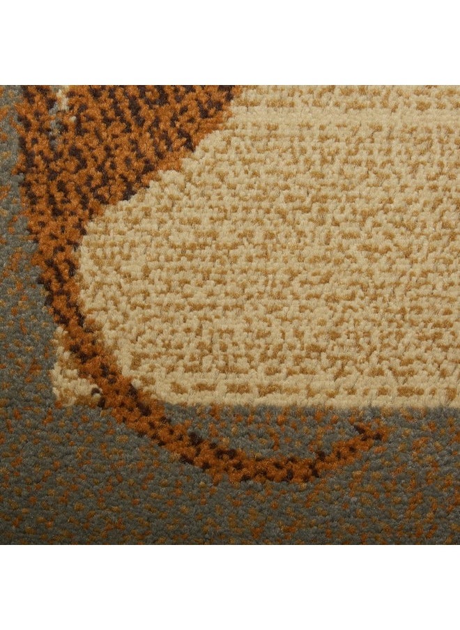 Royalty Clover Modern Area Rug, Brown Multi, 43