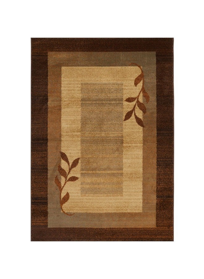 Royalty Clover Modern Area Rug, Brown Multi, 43