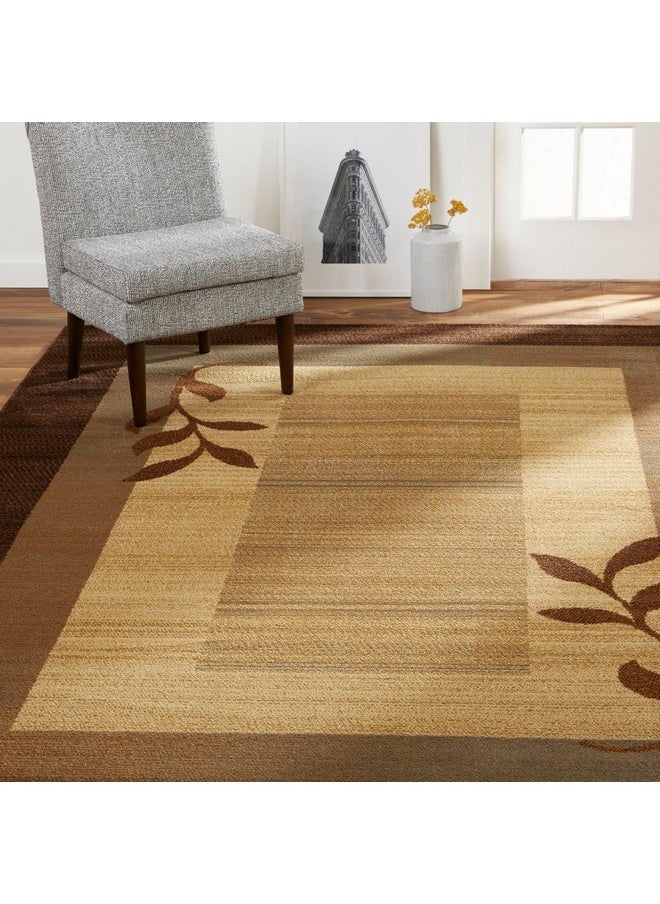Royalty Clover Modern Area Rug, Brown Multi, 43
