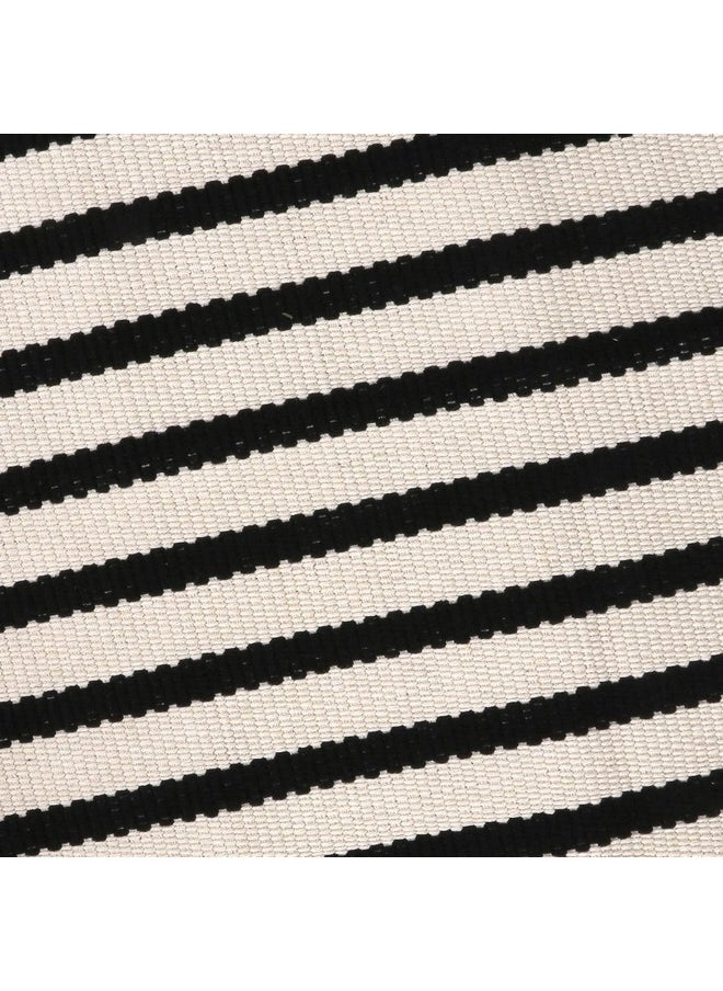 Black And White Striped Outdoor Rug Runner 24