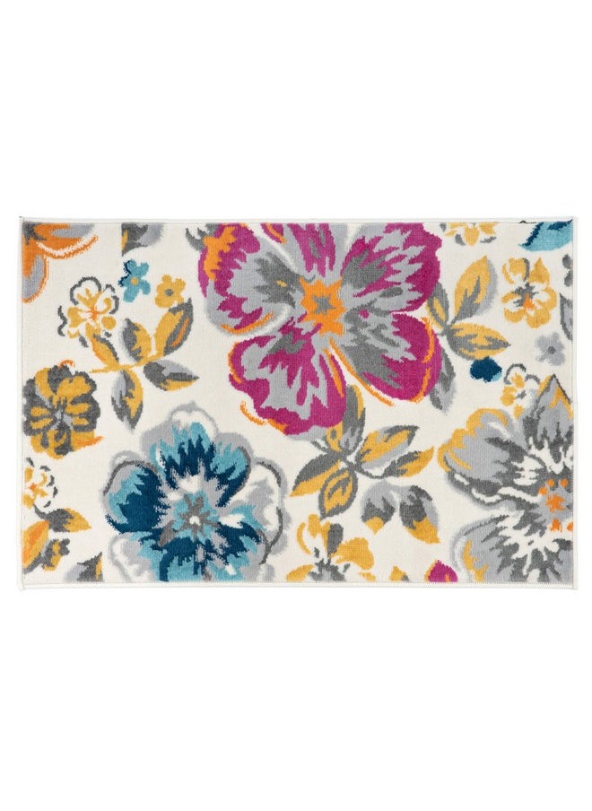 Modern Floral Area Rugs 2' X 3' Multi