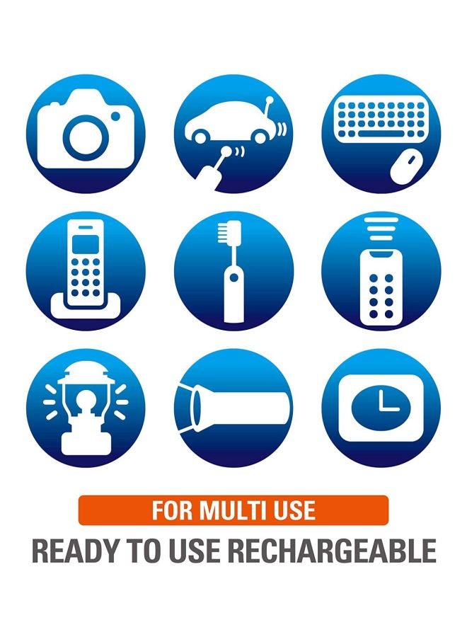 2-Piece Eneloop AAA Batteries White