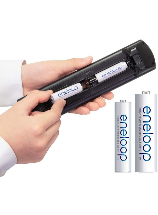 2-Piece Eneloop AAA Batteries White