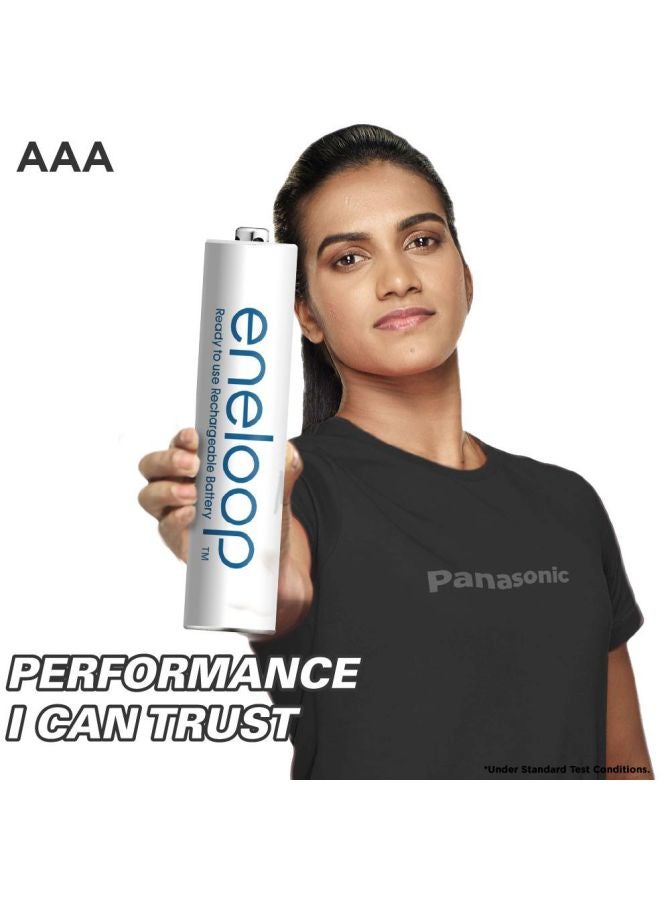 2-Piece Eneloop AAA Batteries White