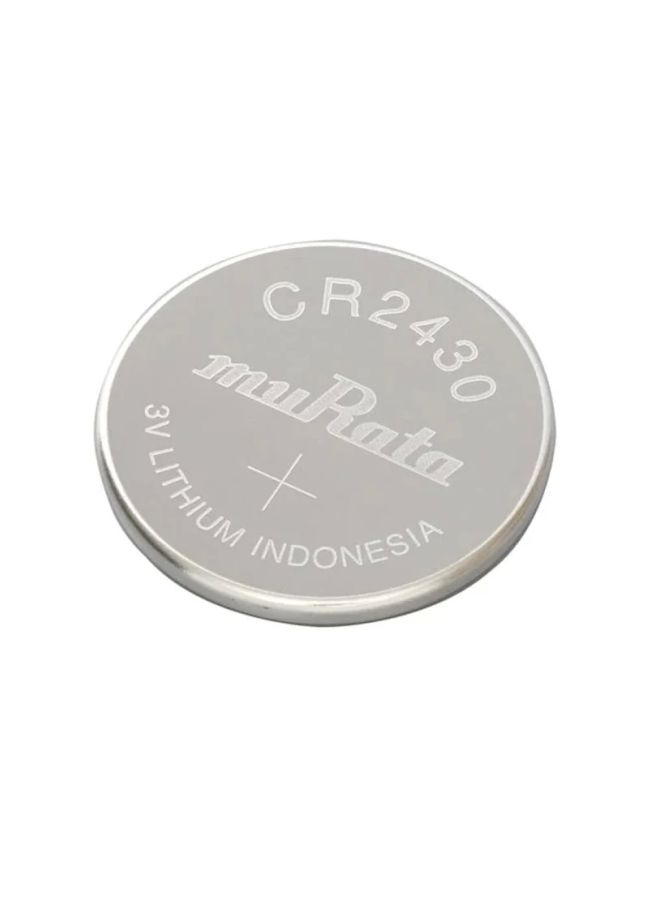 5-Piece Cr2430 Lithium 3V Batteries Silver