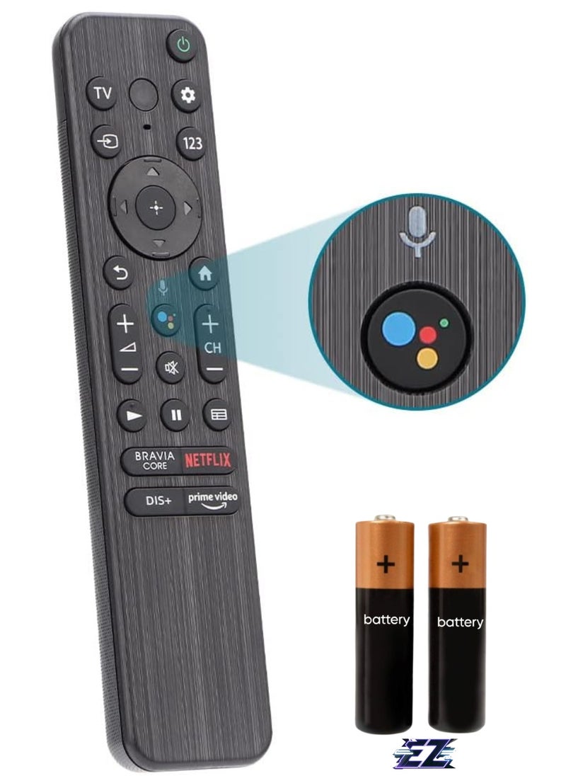 RMF-TX900U Replacement Remote Control for Sony Smart TVs - Compatible with Android TV, 4K Ultra HD Displays, Bluetooth Connectivity, Works with Sony Bravia Models
