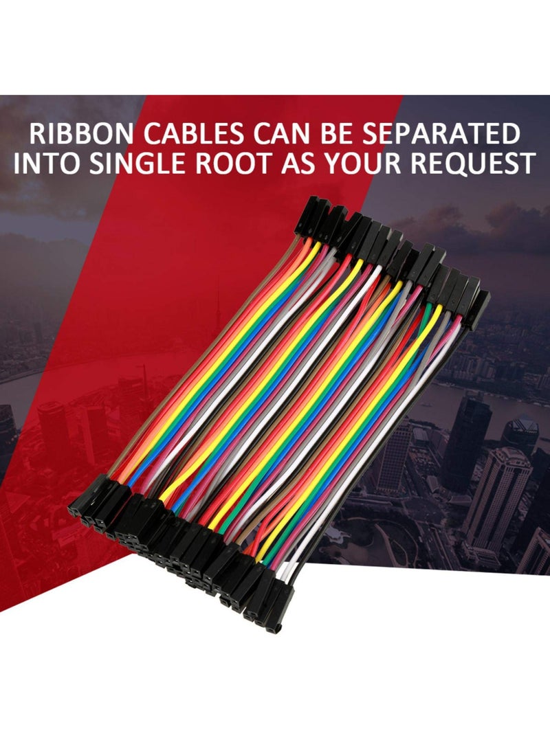 Pin Connecting Ribbon Cables Jumper Wires, Jumper Wire Ribbon, Portable Design Copper Wires Electric Board for Repair Construction Breadboards