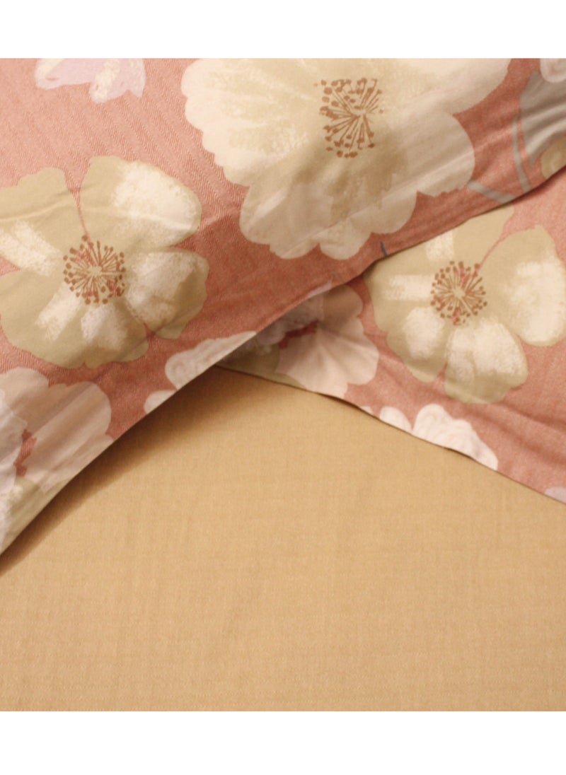 Frosted Cotton Lewei Orange Yellow 200 * 230cm Bed Set of Four Pieces