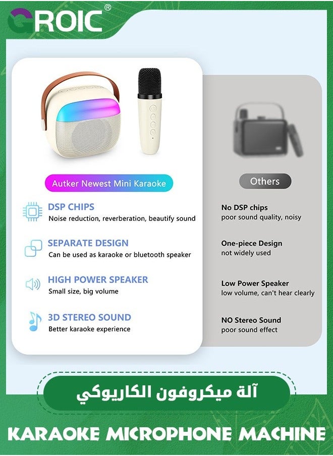 Kids Karaoke Microphone Machine Toy,Mini Toys with Wireless for Kids,Karaoke 1 Microphones,Children's Musical