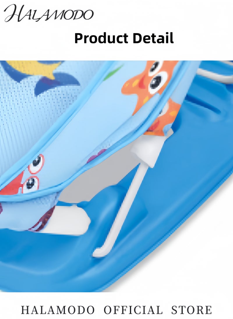Foldable Baby Bath Seat Infant Bath Support Adjustable Support for Sink or Bathtub Baby Bather Seat with 3 Reclining Positions for Newborn & Infant & Babies 0-12 Months