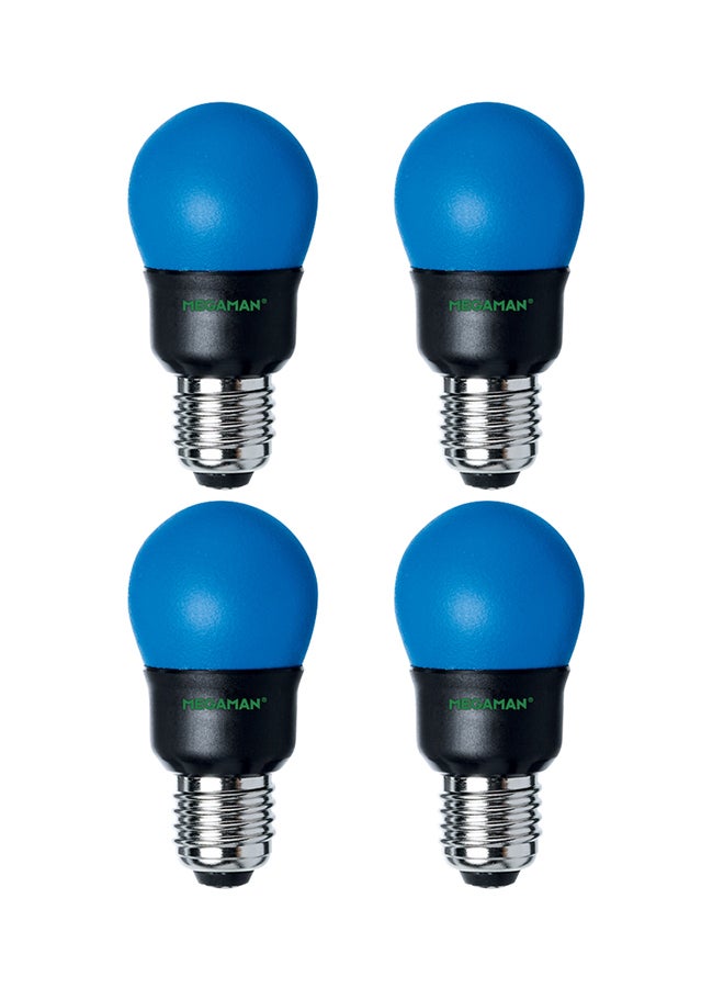 4-Piece Megaman 7W CFL Bulb Blue Light 90x45mm