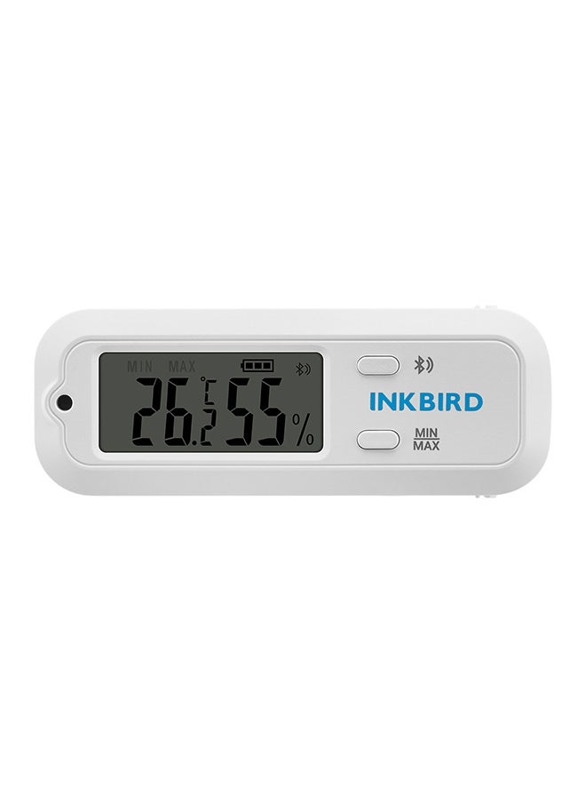 INKBIRD Thermometer and Hygrometer Bluetooth Smart Sensor ITH-12S Thermo-hygrometer Small Temperature Humidity Monitor 98ft/30m Connecting Accurate Record Readings APP Monitor