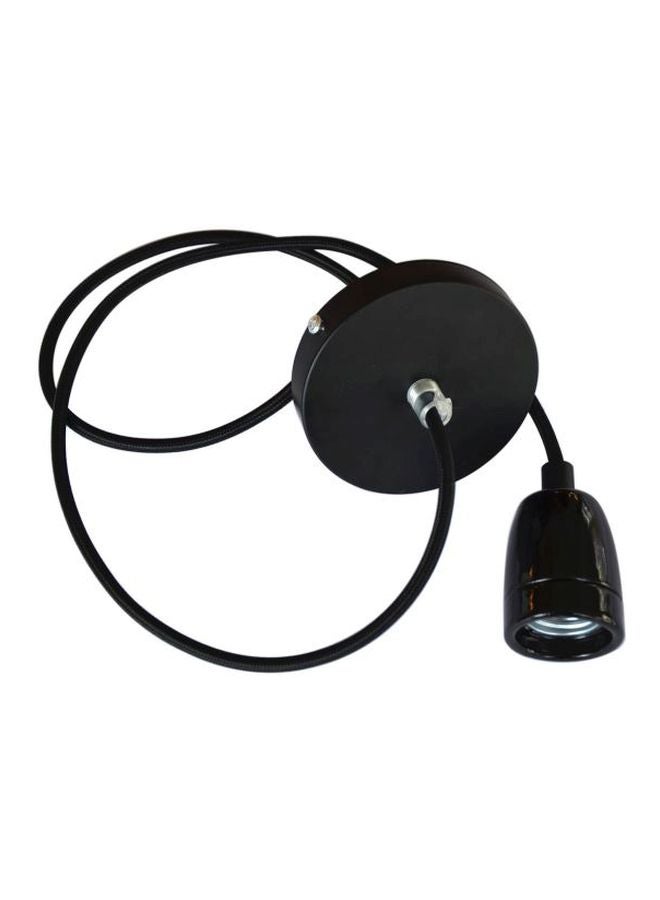 Pendant Retro Style Hanging Light Black 115cm