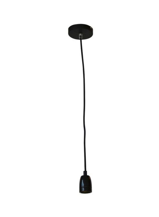 Pendant Retro Style Hanging Light Black 115cm