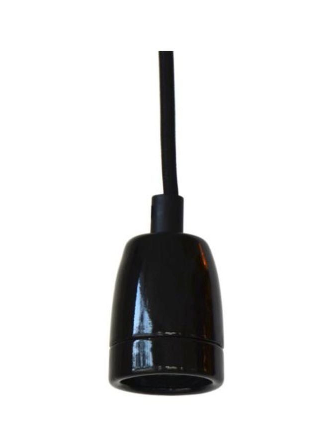 Pendant Retro Style Hanging Light Black 115cm