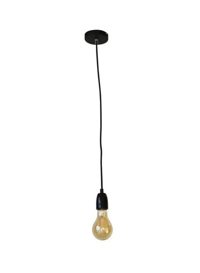 Pendant Retro Style Hanging Light Black 115cm