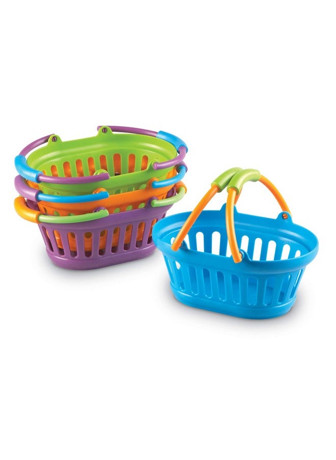 New Sprouts Stack Of Baskets - 4 Pieces, Ages 18 Mos+ Toddler Pretend Play Toys, Play Grocery Basket, Perfect For Easter Baskets