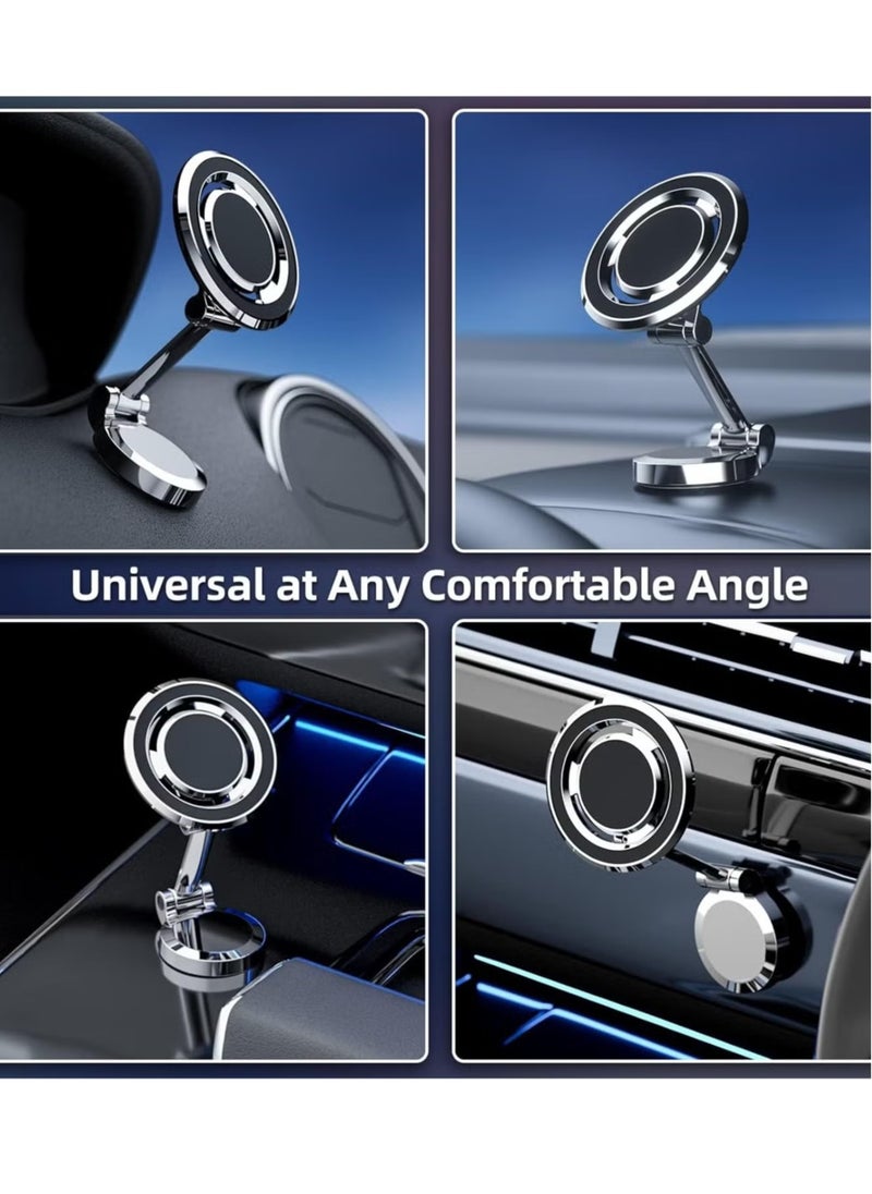 Car Mount Magnetic Phone Holder – Folding MagSafe-Compatible Magnetic Phone Holder for Car Vent, iPhone 14/13/12 Pro Max Plus Mini & All Phones