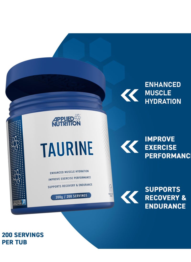 Applied Nutrition, Taurine, Enhanced Muscle Hydration, 200g, 200 Servings