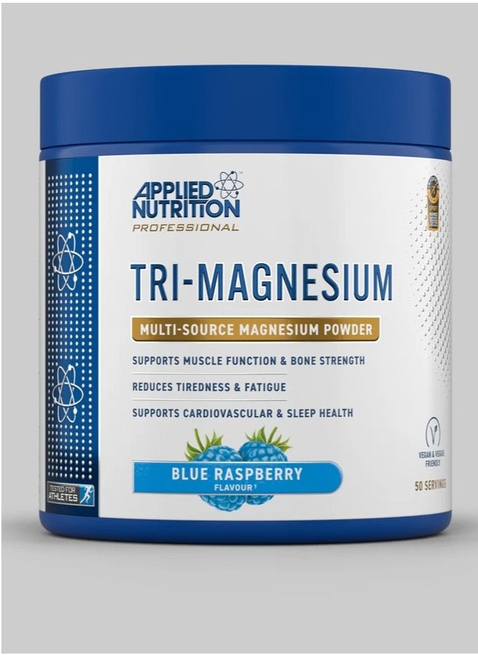 Applied Nutrition Tri-Magnesium, Blue Raspberry Flavor, 200g