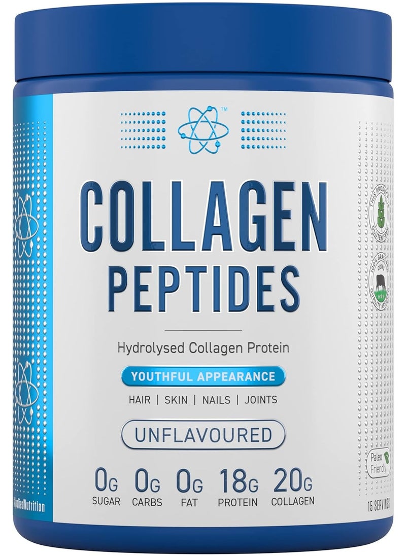 Applied Nutrition Collagen Peptides, Unflavored, 300g, 15 Serving