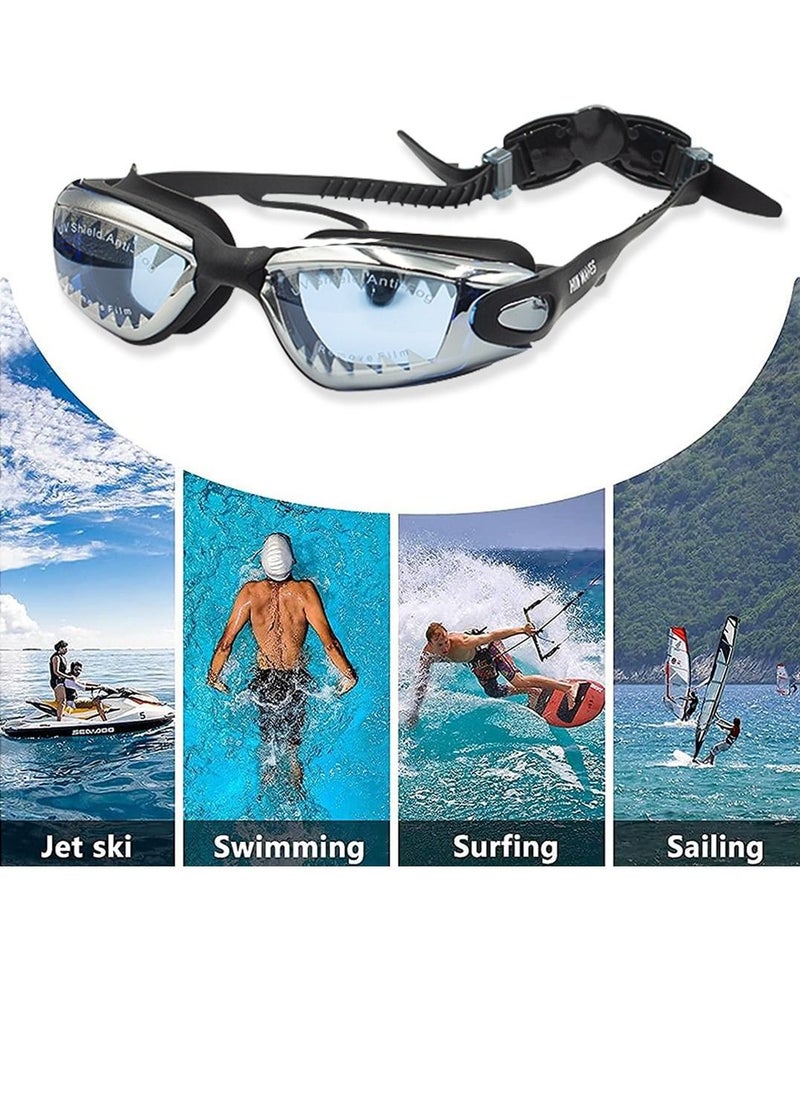 Swimming Goggles with BOX for Adults Anti fog and adjustable Swim Glass