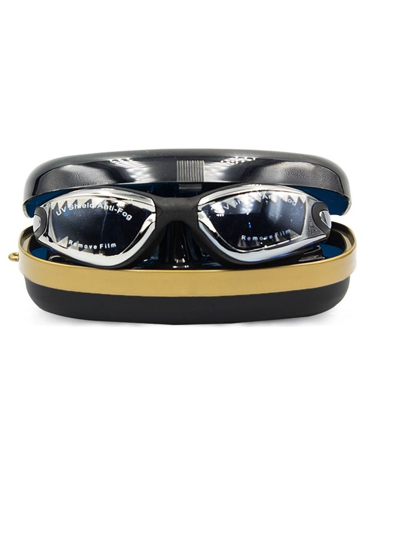 Swimming Goggles with BOX for Adults Anti fog and adjustable Swim Glass