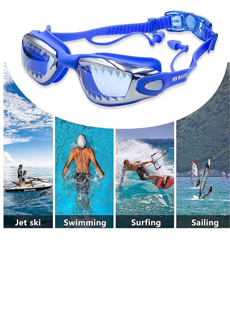 Swimming Goggles with BOX for Adults Anti fog and adjustable Swim Glass