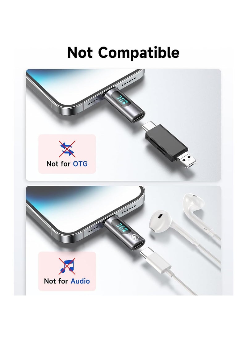 USB C to Lightning Adapter, USB C Male to Lightning Female Adapter,for iPad Pro iPhone 15 Pro Max MacBook Pro Laptop and All USB C Cable