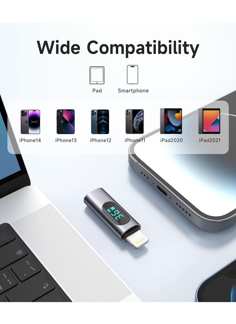 USB C to Lightning Adapter, USB C Male to Lightning Female Adapter,for iPad Pro iPhone 15 Pro Max MacBook Pro Laptop and All USB C Cable
