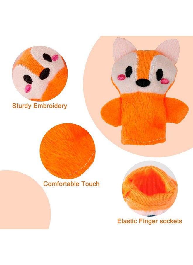 10-Pcs Finger Puppets For Toddlers Story Time - Soft Velvet Forest Animals Puppet Toys - Perfect For Role Playing, Classroom Learning, Party Favors, Travel, Therapy, Imagination Building