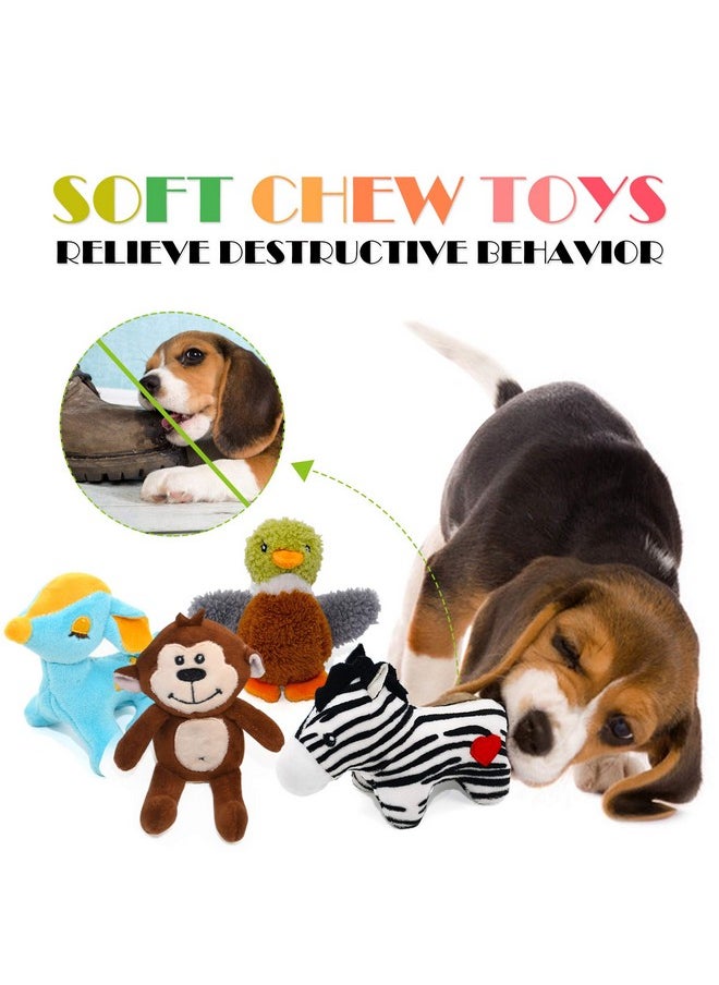 Dog Squeaky Toys For Small Dogs,Stuffed Animal Puppy Toys,Cute Puppy Chew Toys For Dog Teething Toys, Pet Toys For Small To Medium Dogs,Soft Dog Toys,Plush Dog Toy Pack 12 In Gift Box