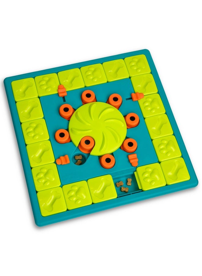 By Nina Ottosson Multipuzzle Level 4 Expert Dog Treat Puzzle For Enrichment, Blue