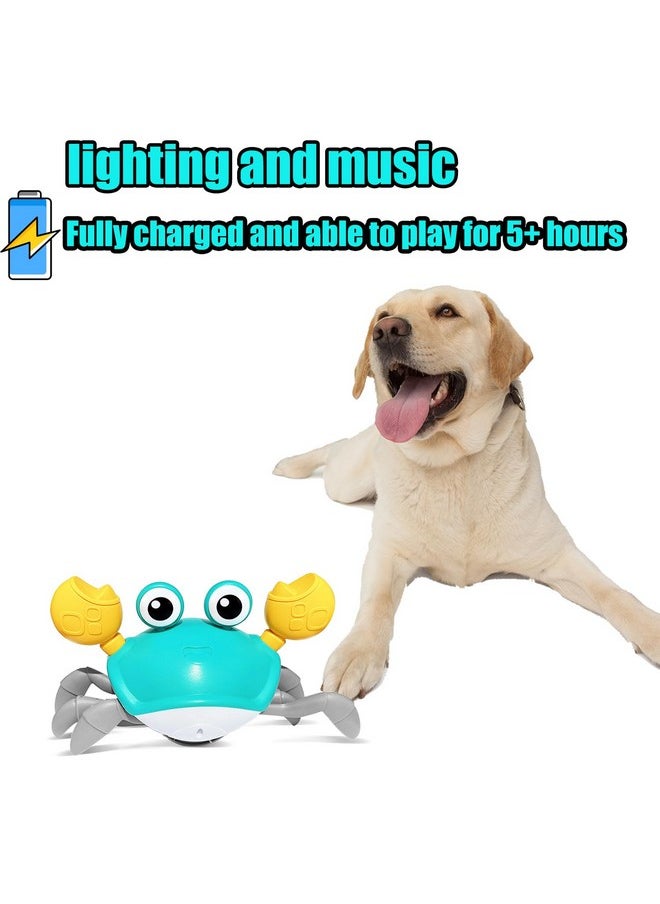 Crawling Crab Dog Toys,Escaping Crab Dog Toy With Obstacle Avoidance Sensor,Interactive Dog Toys With Music Sounds & Lights For Dogs Cats Pets,Christmas Toy Gifts For Puppy/Small/Medium Dogs