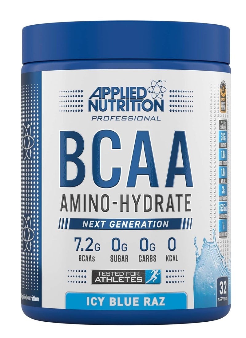 Applied Nutrition Bcaa Amino Hydrate, Icy Blue Raz Flavor, 450G, 32 Serving