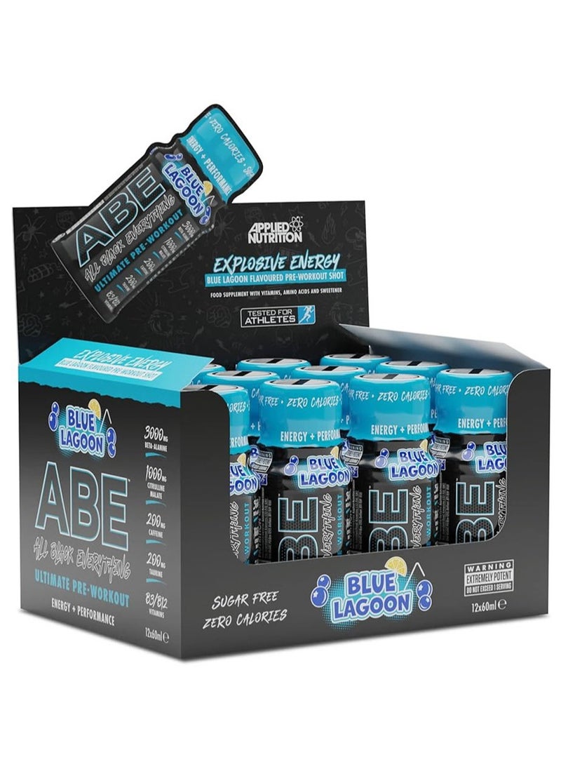 Applied Nutrition Abe Ultimate Pre Workout Shot Blue Lagoon 60Ml Pack Of 12