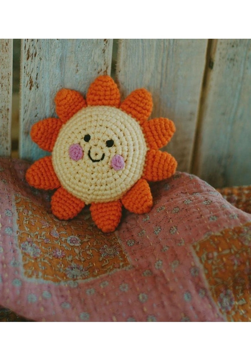 Pebble Handmade Sun Weather Crochet Fair Trade Imaginative Expressive Premium Stuffed Weather Soft Plush Toy- Gift for Kids- Easily Washable toy for little babies