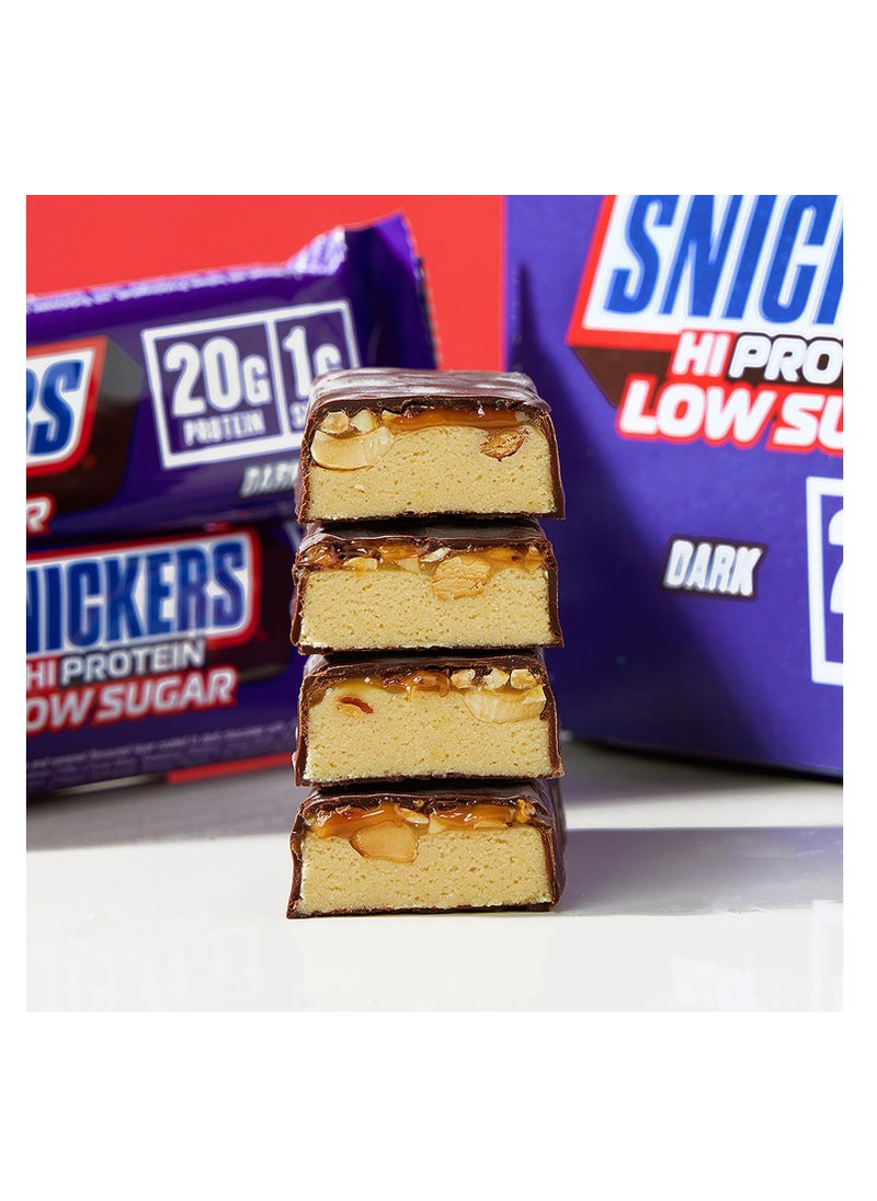 Snickers High Protein Low Sugar Bar Dark Chocolate 57g Pack of 12