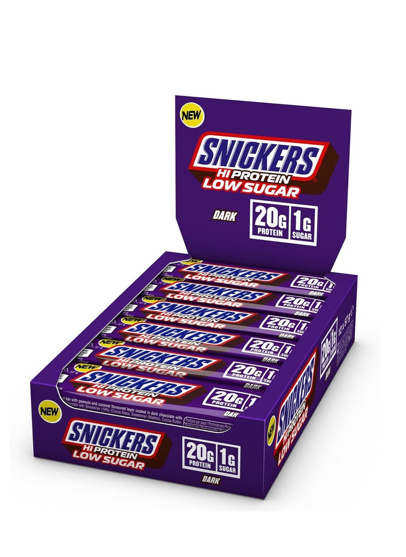 Snickers High Protein Low Sugar Bar Dark Chocolate 57g Pack of 12