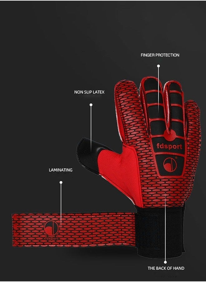 Goalie Gloves for Youth and Adult,Goalkeeper Kids with Finger Support,Soccer Men Women,Junior Keeper Football Training Match