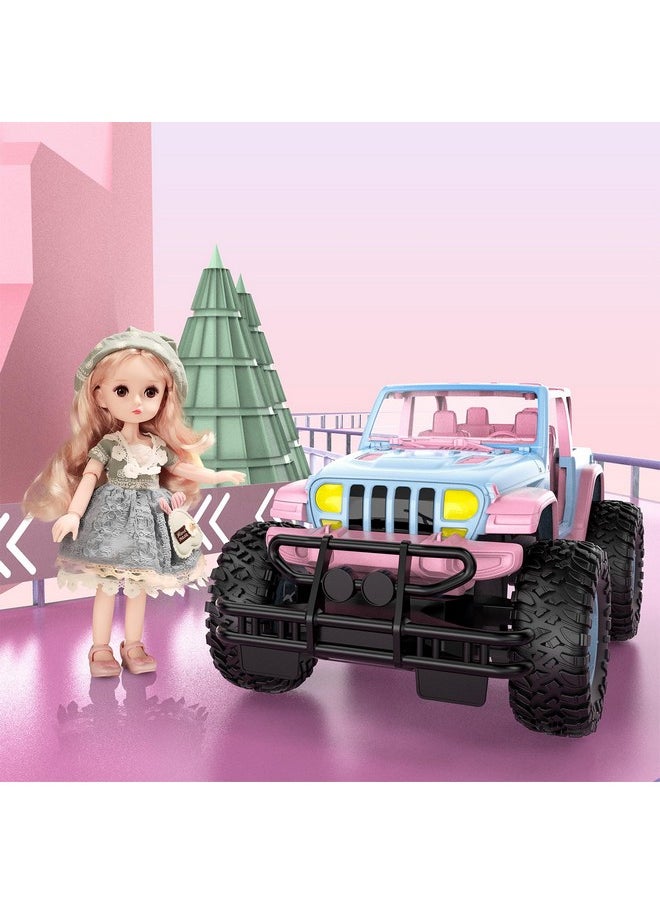 Remote Control Car For Kids 1:16 Scale 80 Min Play 2.4Ghz Off Road Rc Trucks With Stickers Toy Car Gift For Girls 3 4 5 6 Year Old