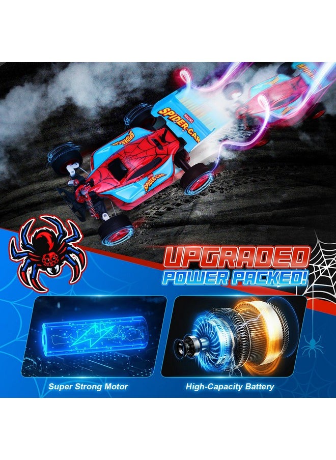 2024 Remote Control Car For Kids, Rc Cars For Boys Kids, Spider Toy Car Hobby Racing Car Toys With Controller, Birthday Gift For 3 4 5 6 7 8 9 Year Old Boys