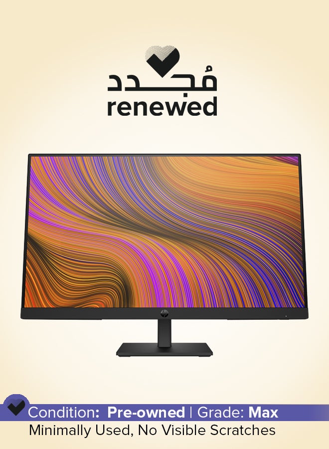 Renewed - 23.8-Inch FHD Monitor Black