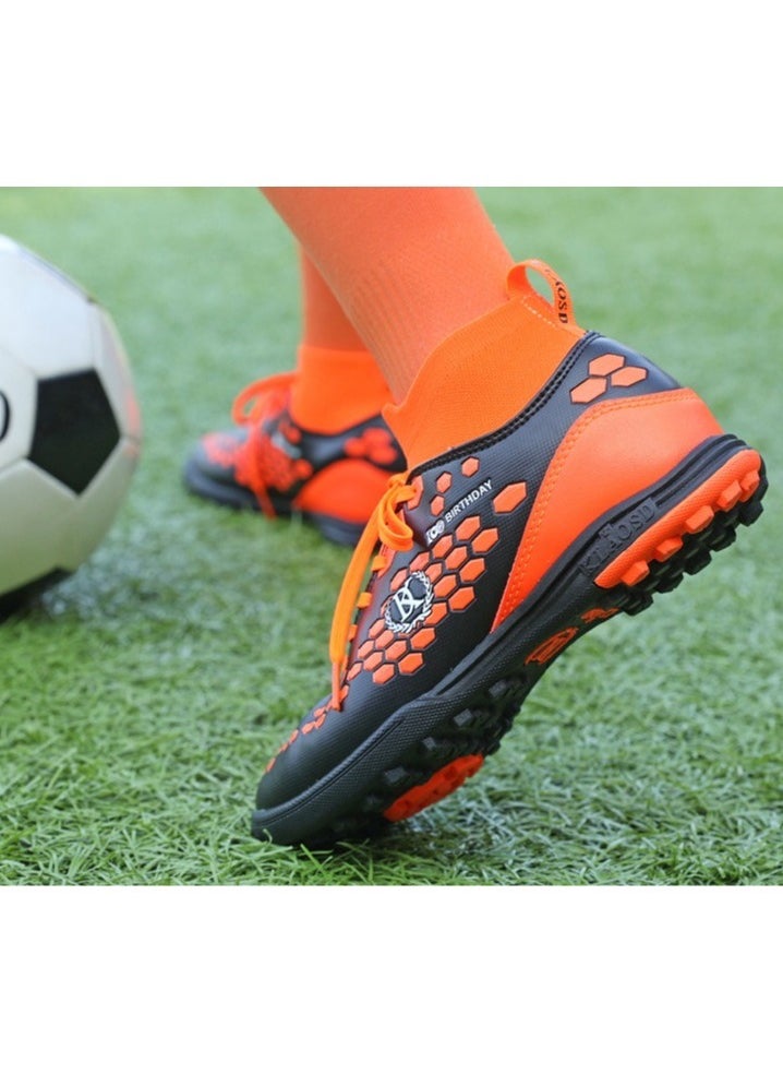 Easy And Comfortable Football Shoes, Broken Nails, Non-Slip Competition Training Shoes For Male And Female Middle School Students, Wear-Resistant Football Shoes On Artificial Grass, High-Top Multi-Color Shoes