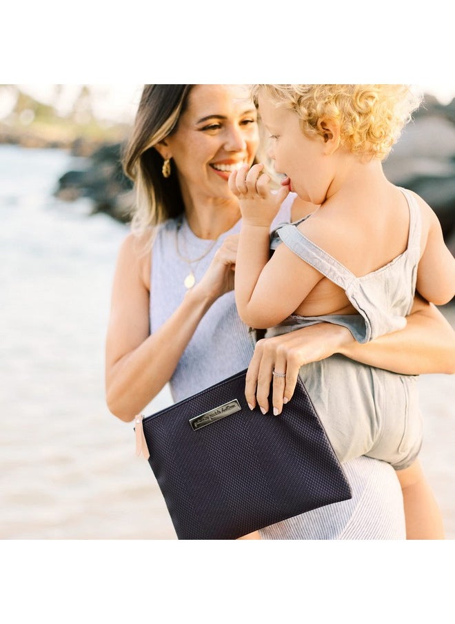 Organizer Trio | Zip-Close Pouches In 3 Convenient Sizes | For Diaper Bag, Stroller, Travel Bag Or Carry Alone | Carbon Cable Stitch