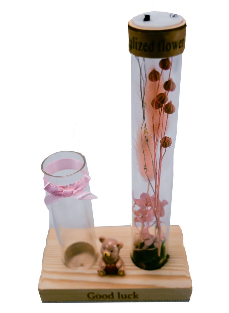 Medium Test Tube With Lights And Blank Vial Vase For Small Fresh And Dried Flowers Small Test Tube Flower Glass Test Tube Dry Flower